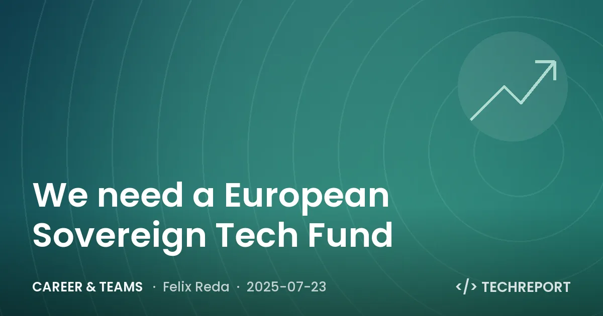 Career & Teams — We need a European Sovereign Tech Fund