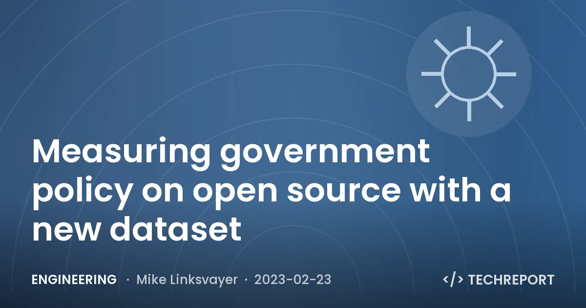 Measuring government policy on open source with a new dataset