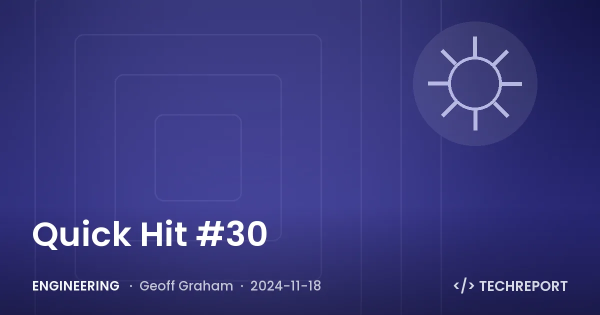 Quick Hit #30