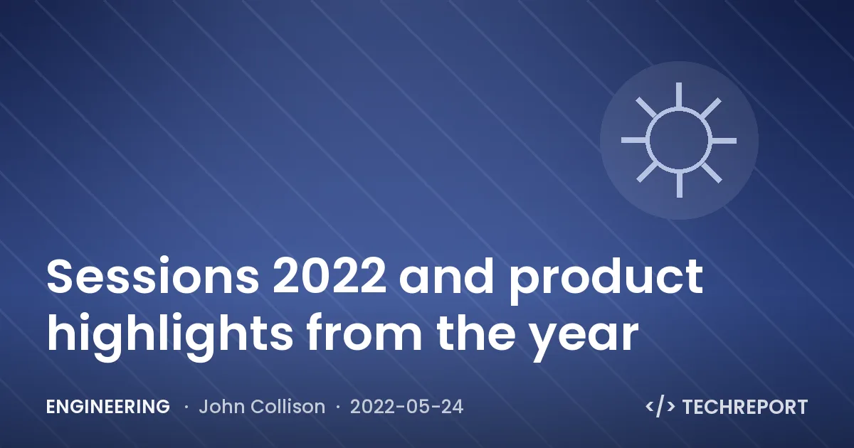 Sessions 2022 and product highlights from the year