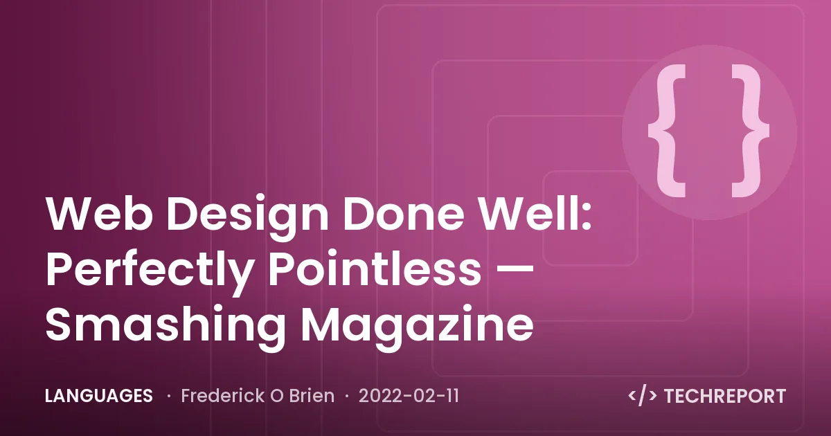 Languages — Web Design Done Well: Perfectly Pointless — Smashing Magazine