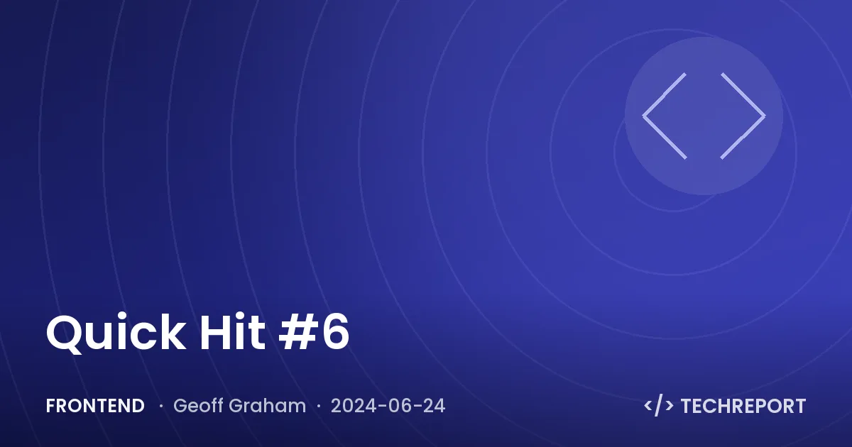 Quick Hit #6