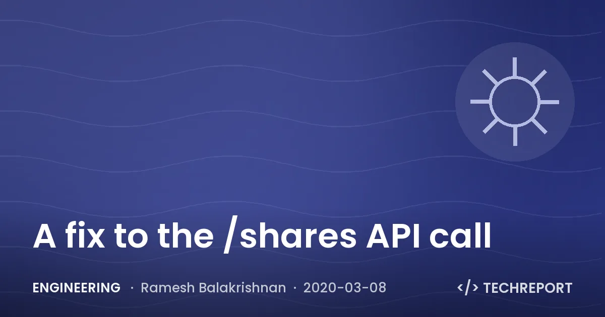 A fix to the /shares API call