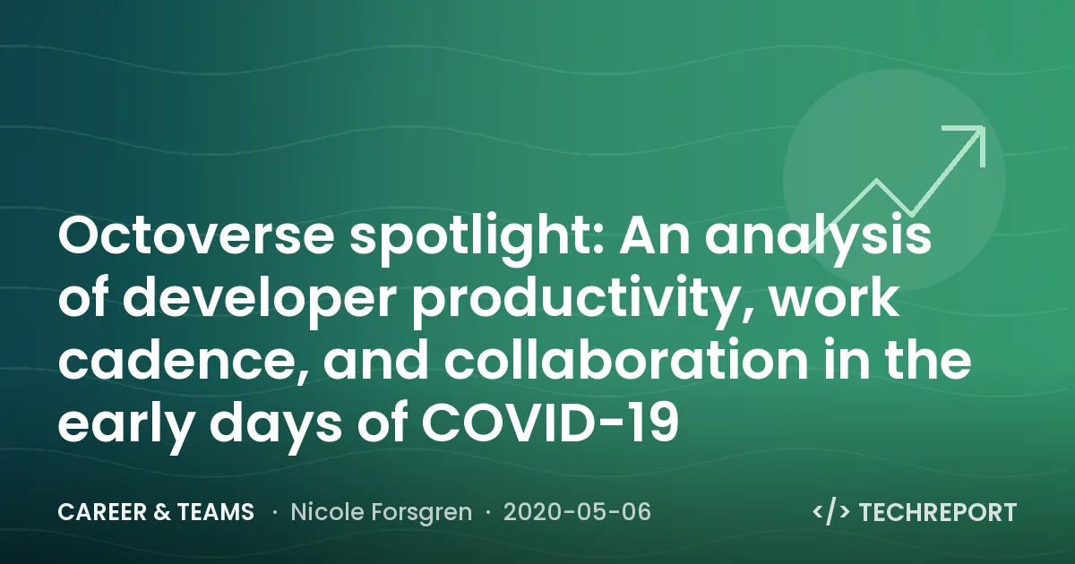 Career & Teams — Octoverse spotlight: An analysis of developer productivity, work cadence, and collaboration in the early days of COVID-19