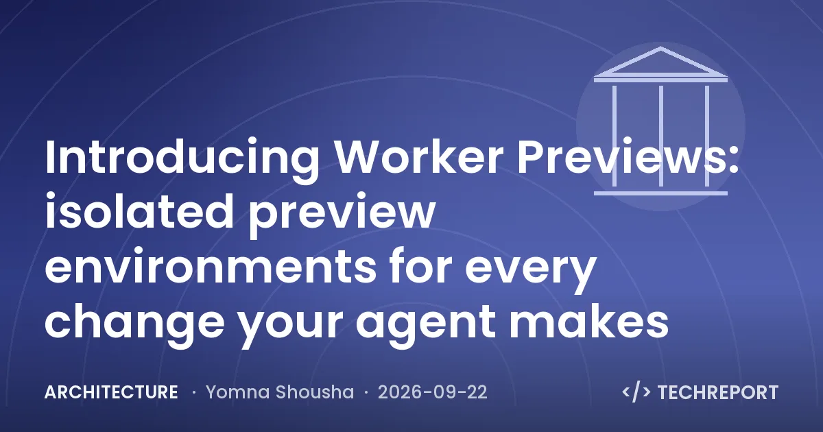 Architecture — Introducing Worker Previews: isolated preview environments for every change your agent makes