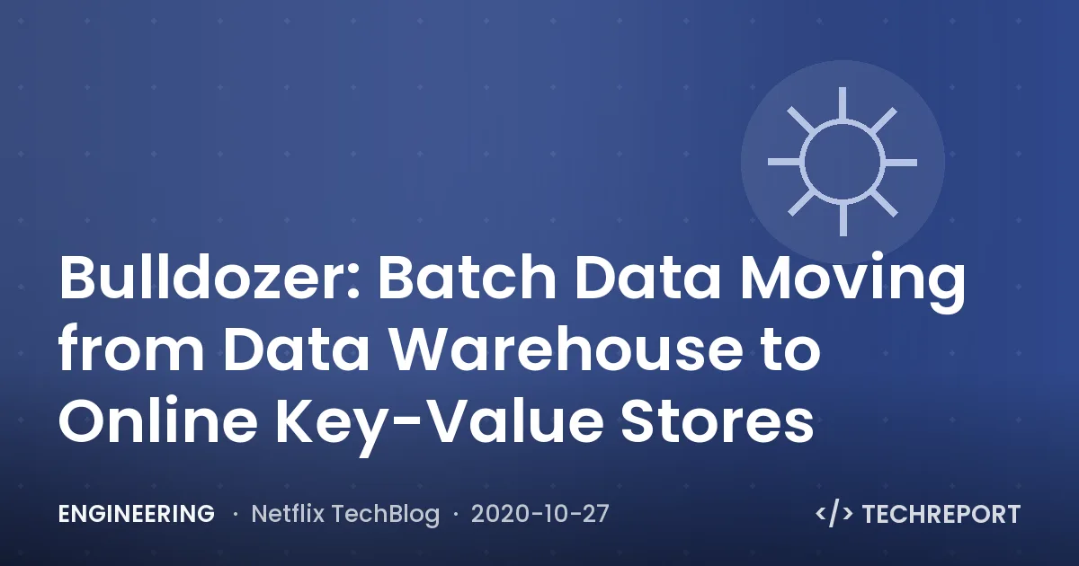 Engineering — Bulldozer: Batch Data Moving from Data Warehouse to Online Key-Value Stores