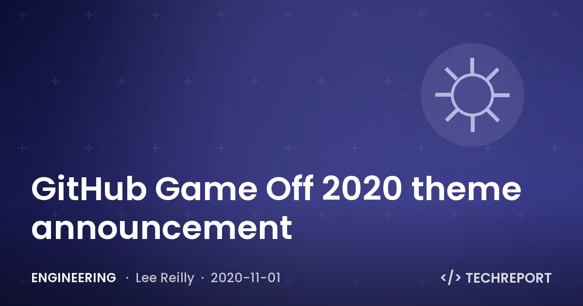 GitHub Game Off 2020 theme announcement