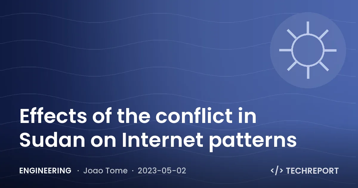 Effects of the conflict in Sudan on Internet patterns