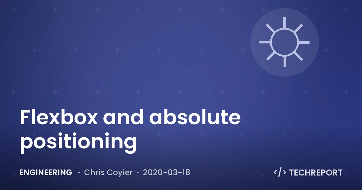 Flexbox and absolute positioning
