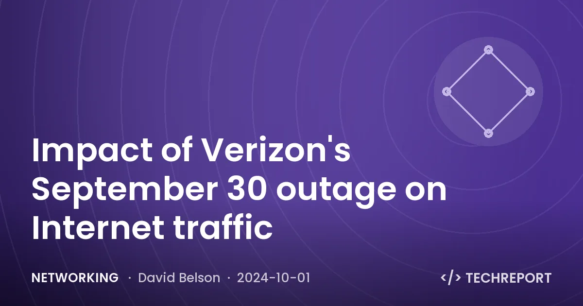 Networking — Impact of Verizon's September 30 outage on Internet traffic