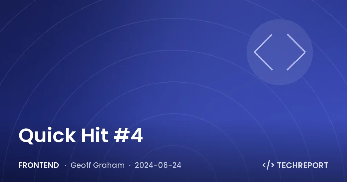 Frontend — Quick Hit #4