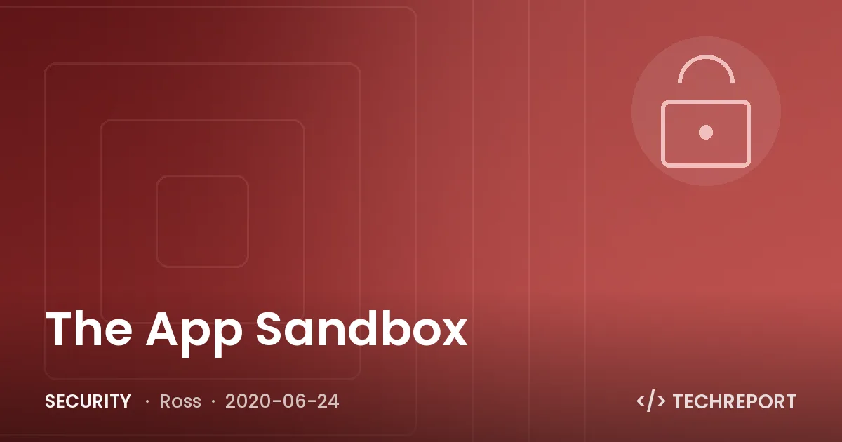 Security — The App Sandbox