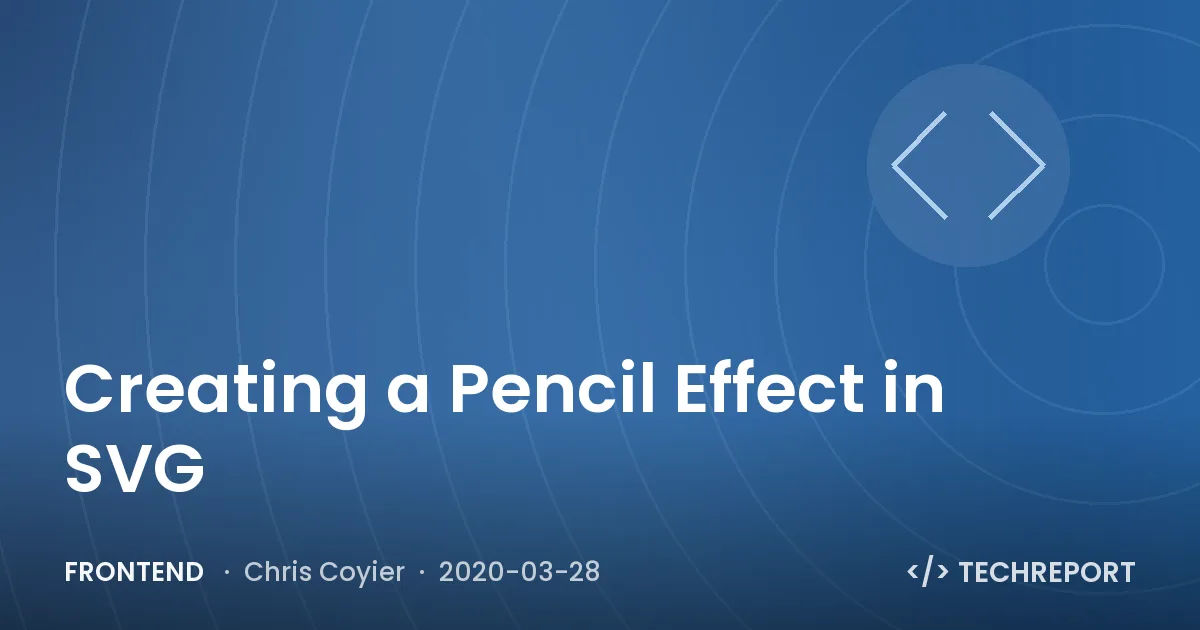 Creating a Pencil Effect in SVG