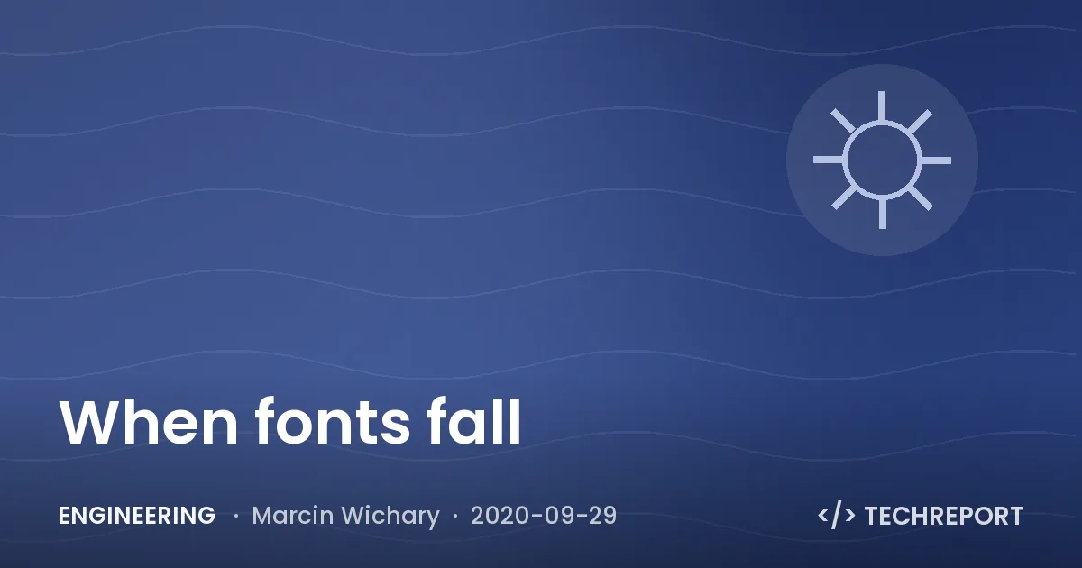 When fonts fall