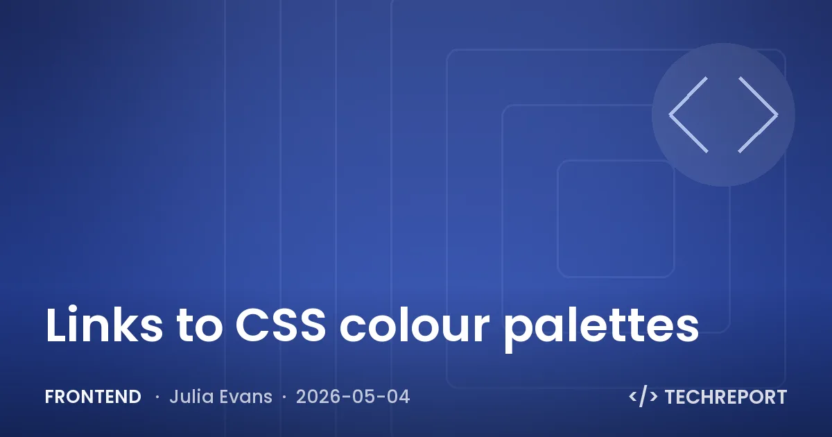 Frontend — Links to CSS colour palettes