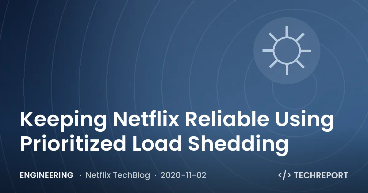 Engineering — Keeping Netflix Reliable Using Prioritized Load Shedding