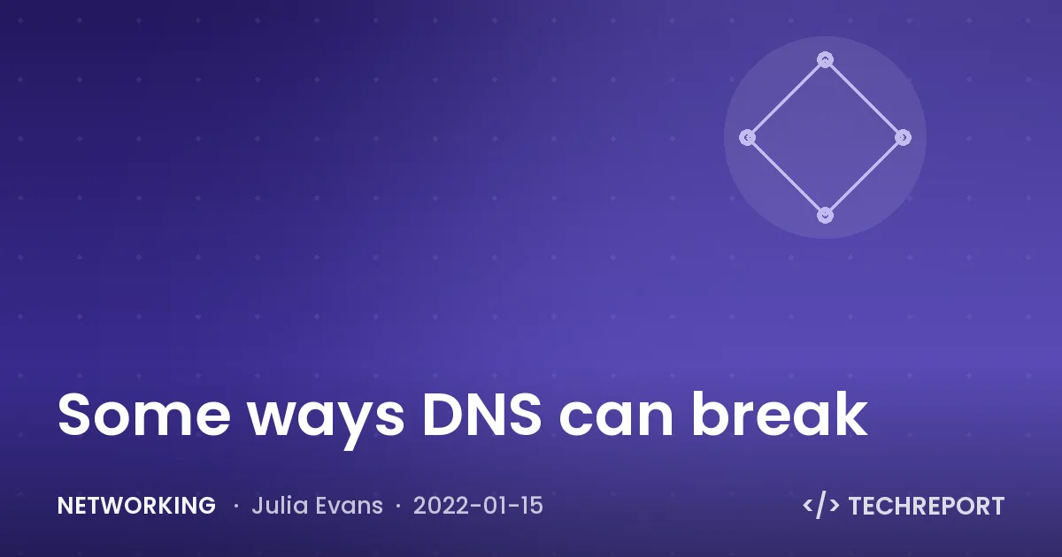 Networking — Some ways DNS can break
