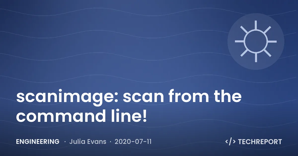 scanimage: scan from the command line!