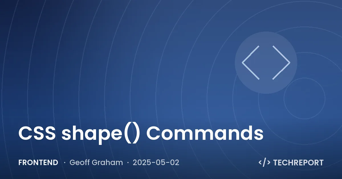 Frontend — CSS shape() Commands