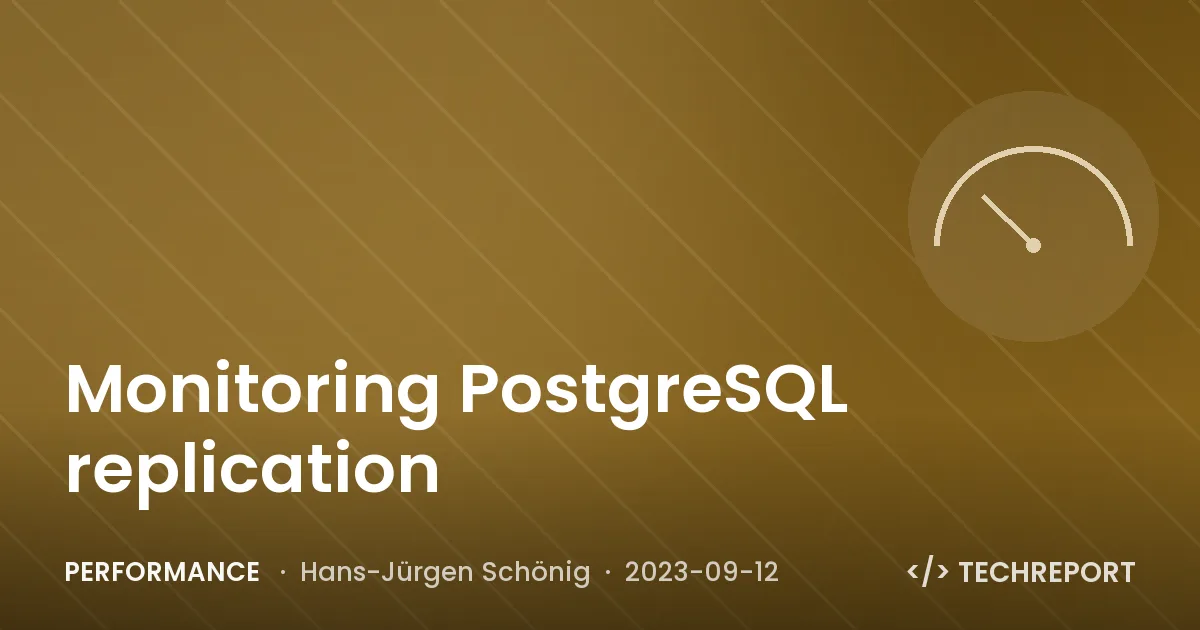 Monitoring PostgreSQL replication