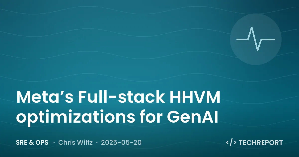 SRE & Ops — Meta’s Full-stack HHVM optimizations for GenAI