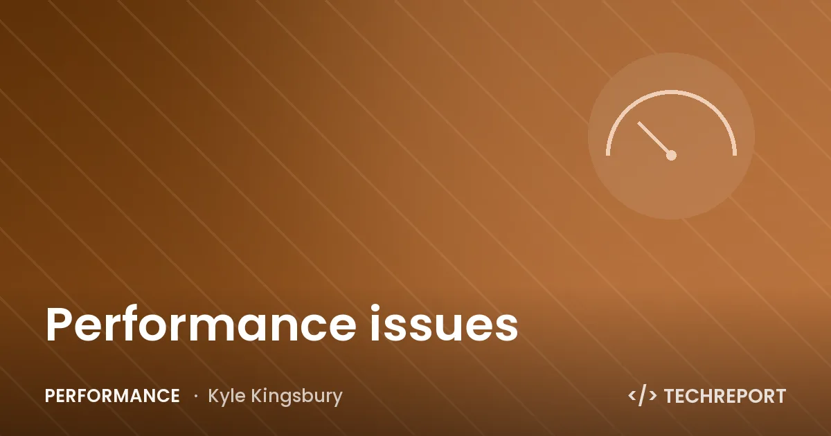Performance issues