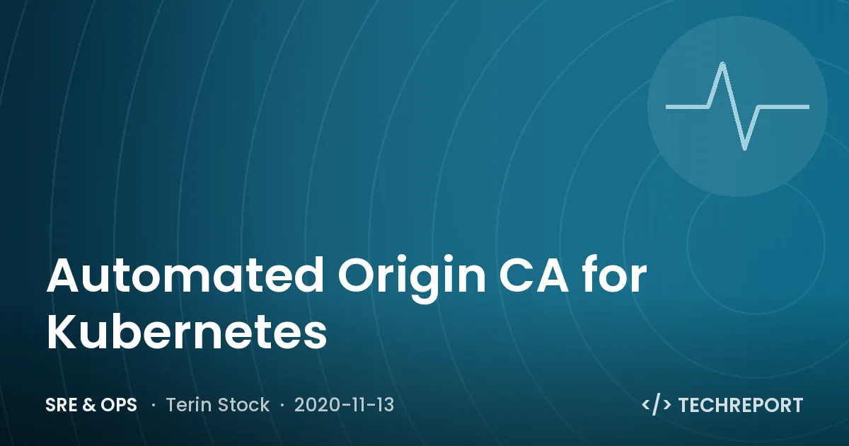 SRE & Ops — Automated Origin CA for Kubernetes