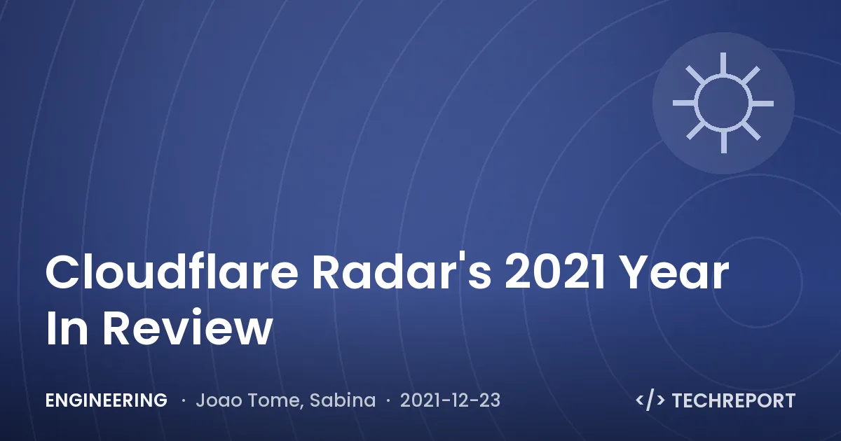 Engineering — Cloudflare Radar's 2021 Year In Review