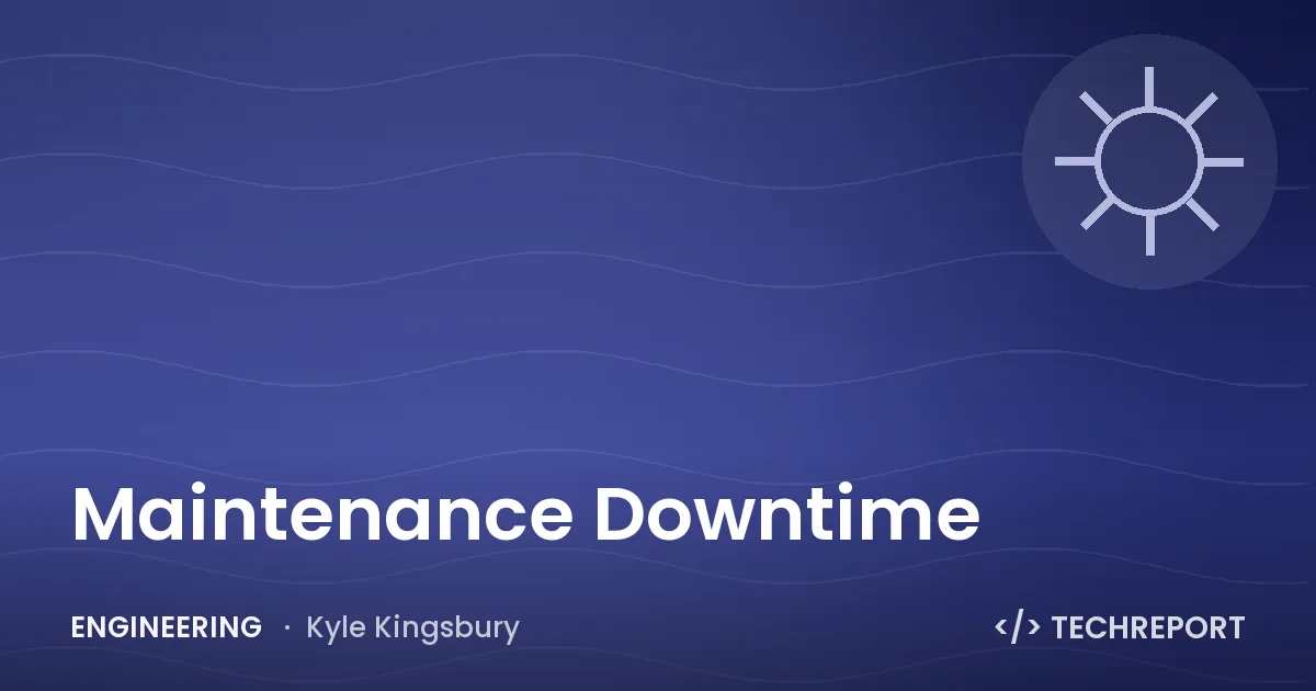 Engineering — Maintenance Downtime