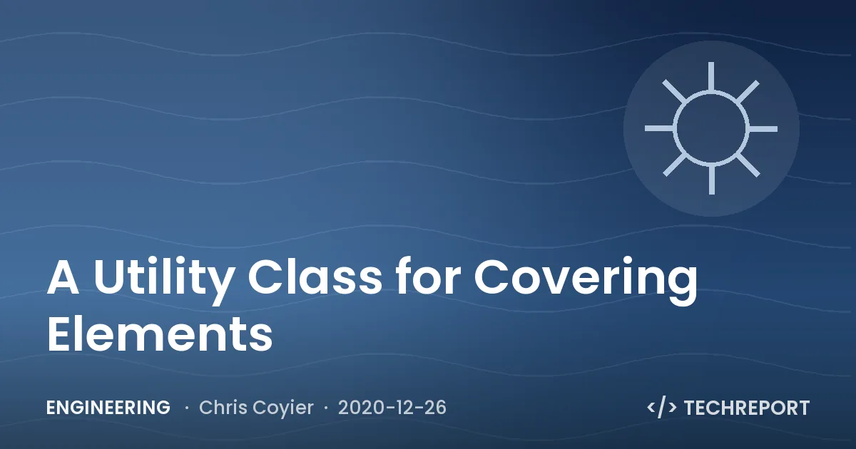Engineering — A Utility Class for Covering Elements