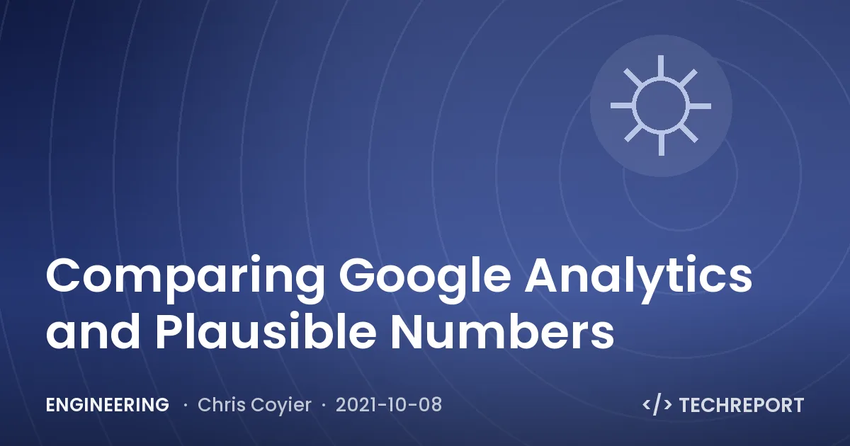 Comparing Google Analytics and Plausible Numbers