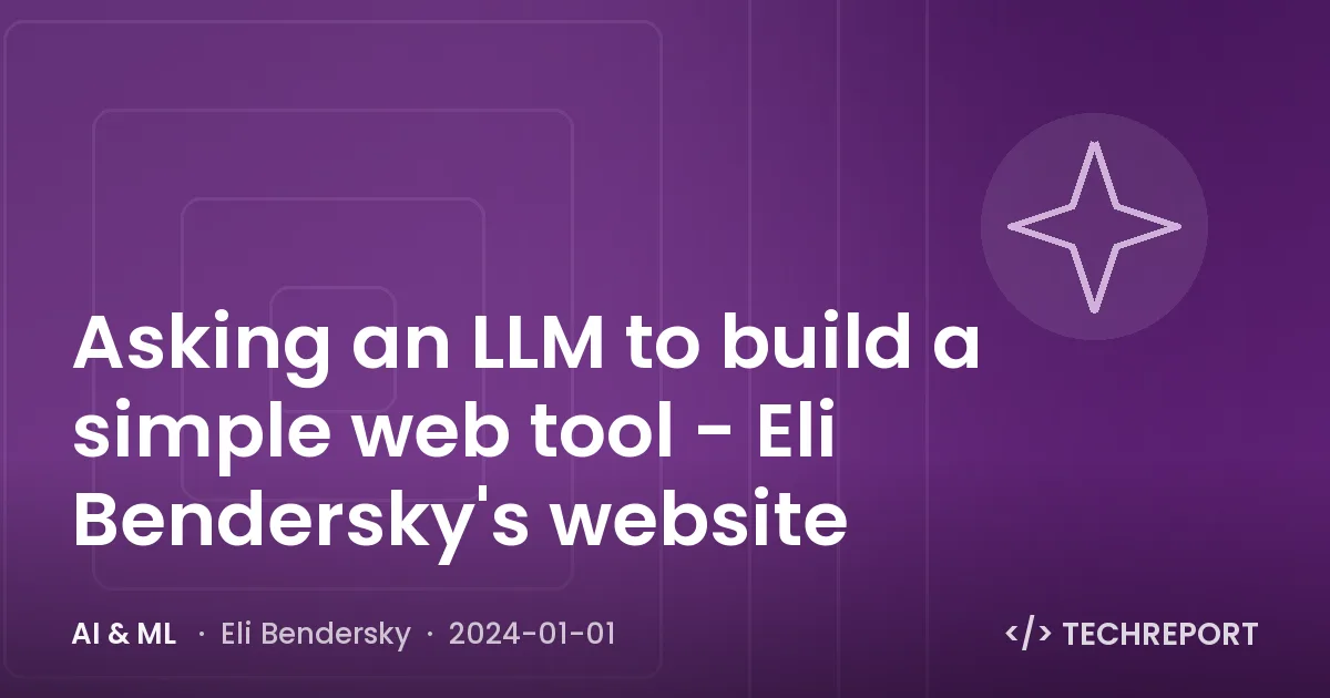 Asking an LLM to build a simple web tool - Eli Bendersky's website