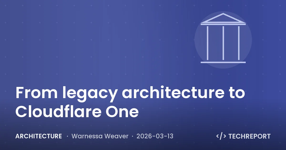 Architecture — From legacy architecture to Cloudflare One
