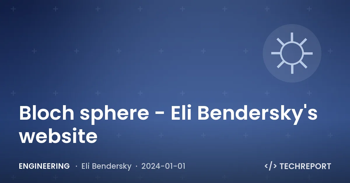 Bloch sphere - Eli Bendersky's website