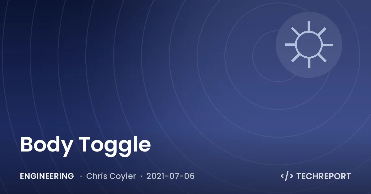 Engineering — Body Toggle