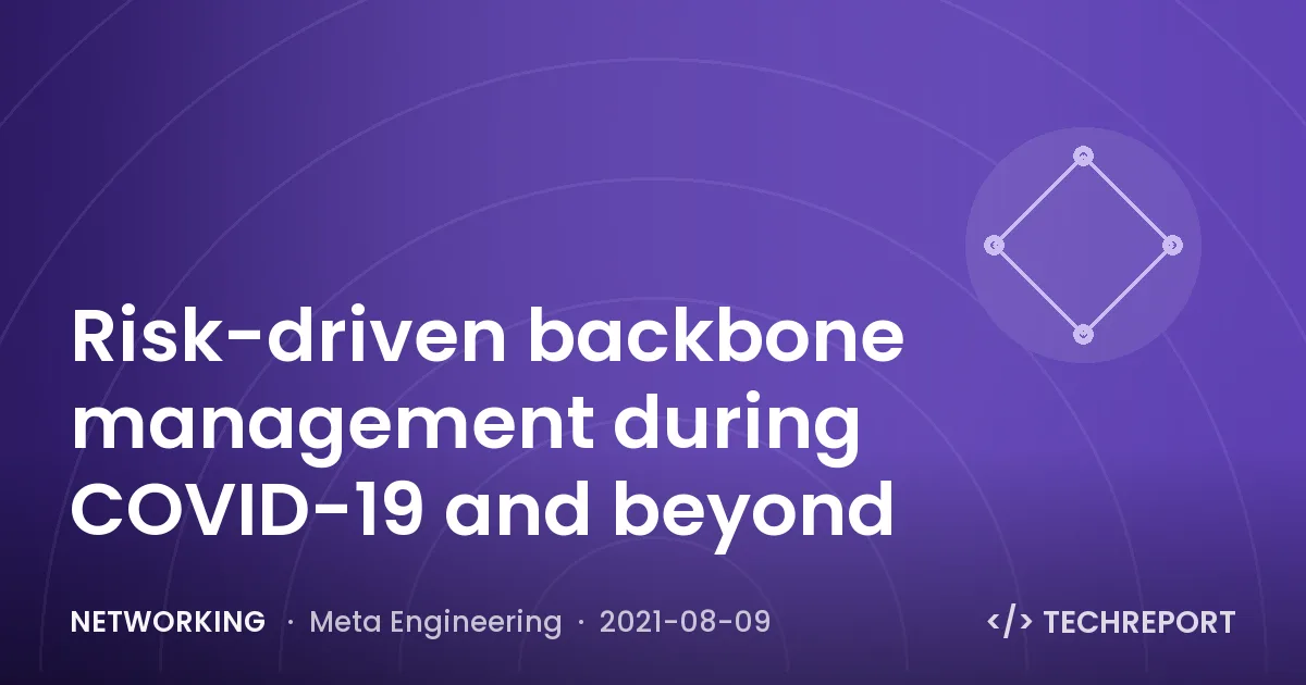 Networking — Risk-driven backbone management during COVID-19 and beyond