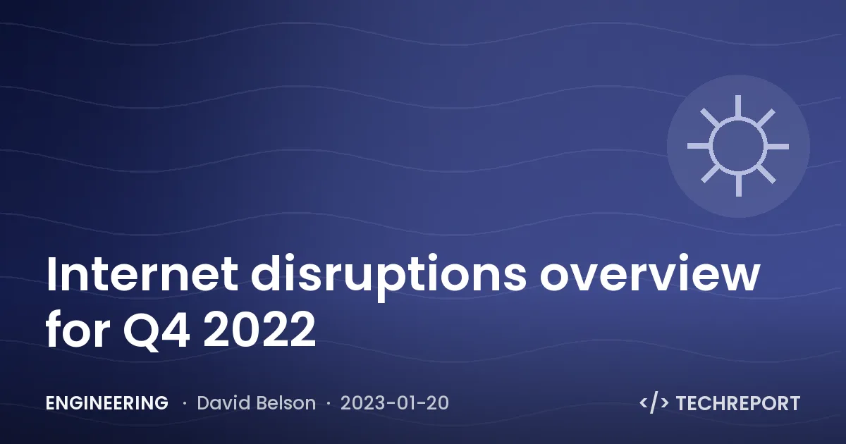 Internet disruptions overview for Q4 2022