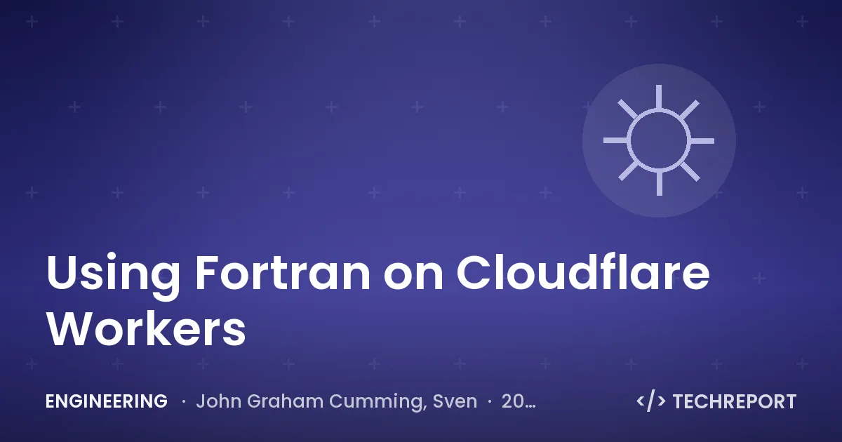 Using Fortran on Cloudflare Workers