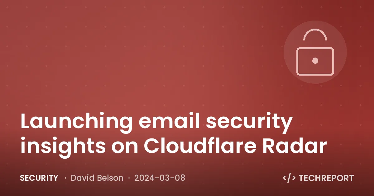Security — Launching email security insights on Cloudflare Radar