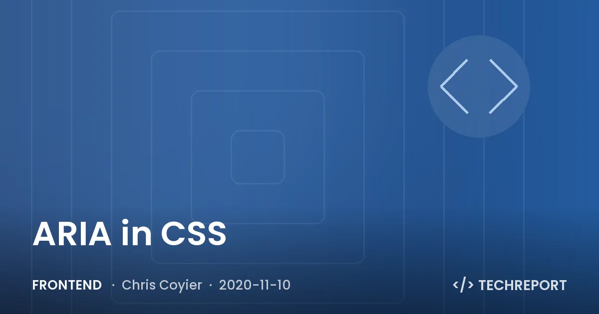 ARIA in CSS