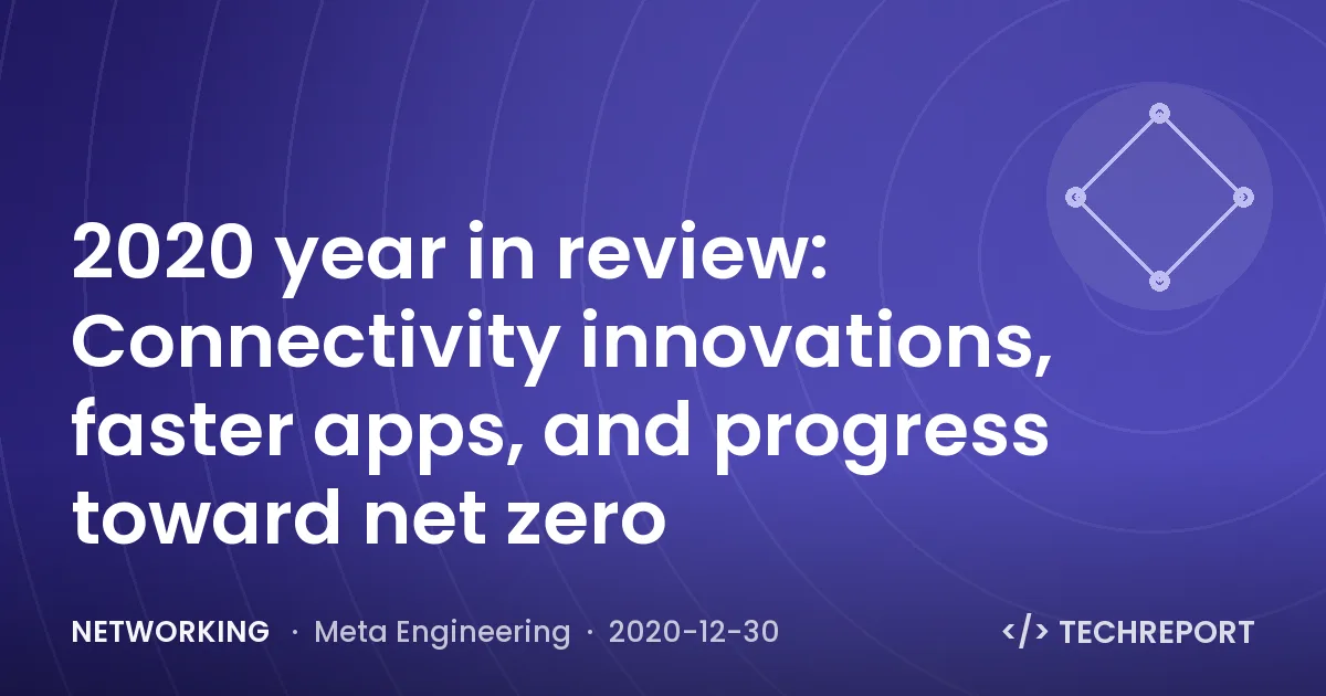 Networking — 2020 year in review: Connectivity innovations, faster apps, and progress toward net zero