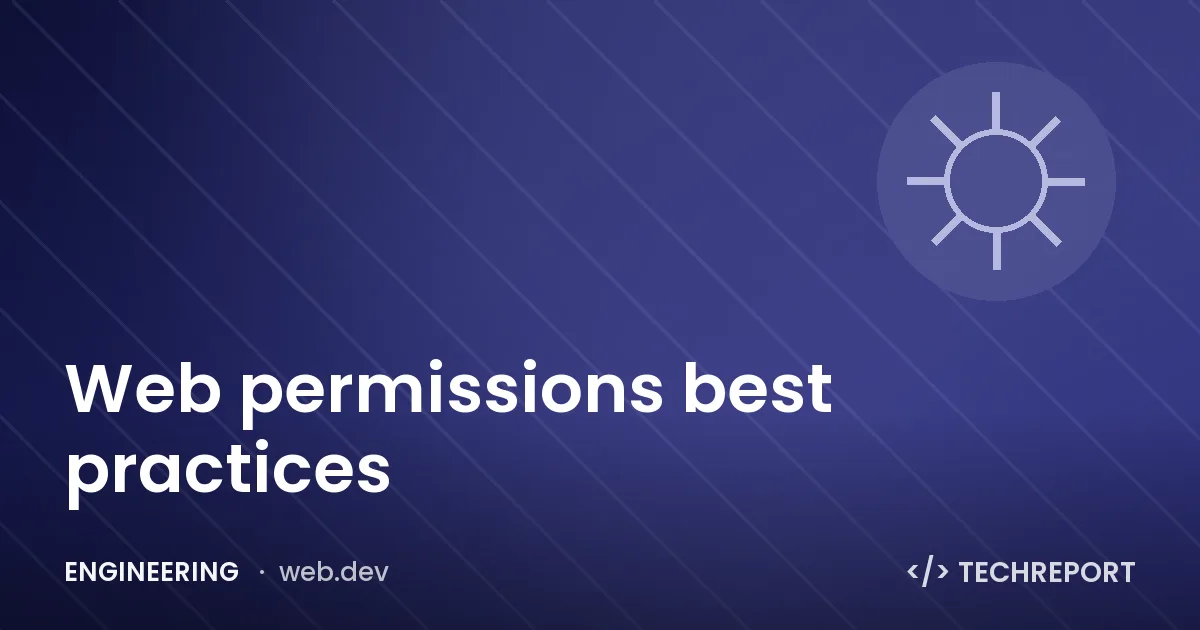 Web permissions best practices