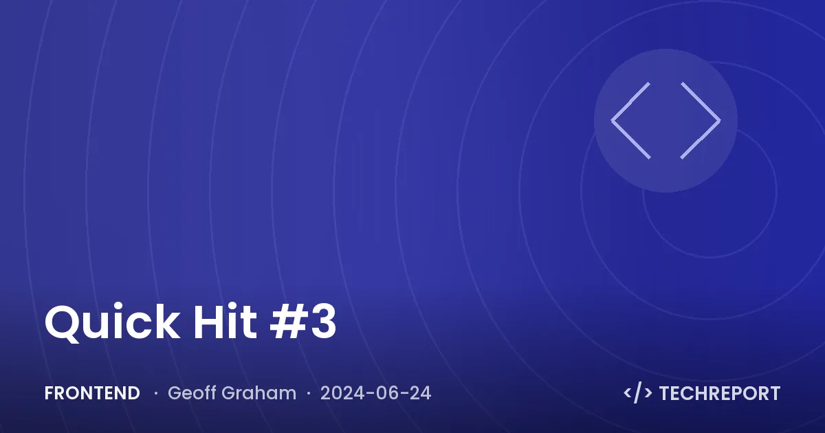 Quick Hit #3