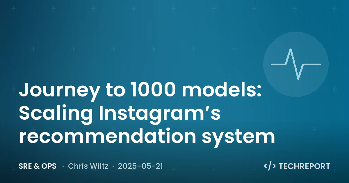 Journey to 1000 models: Scaling Instagram’s recommendation system
