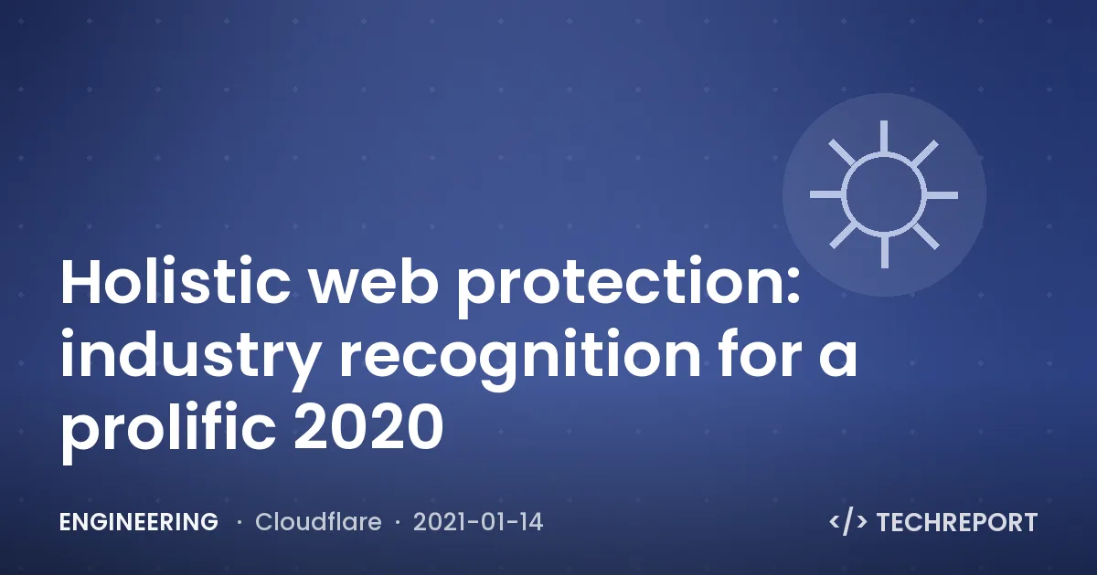 Holistic web protection: industry recognition for a prolific 2020