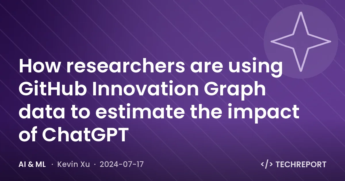 How researchers are using GitHub Innovation Graph data to estimate the impact of ChatGPT