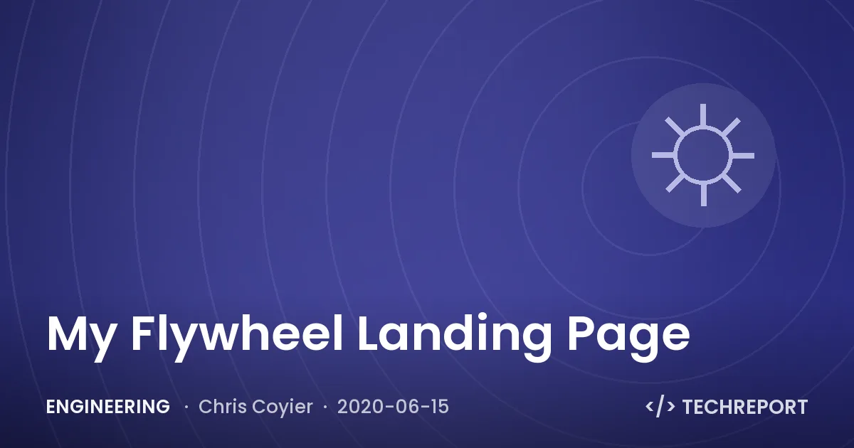 My Flywheel Landing Page