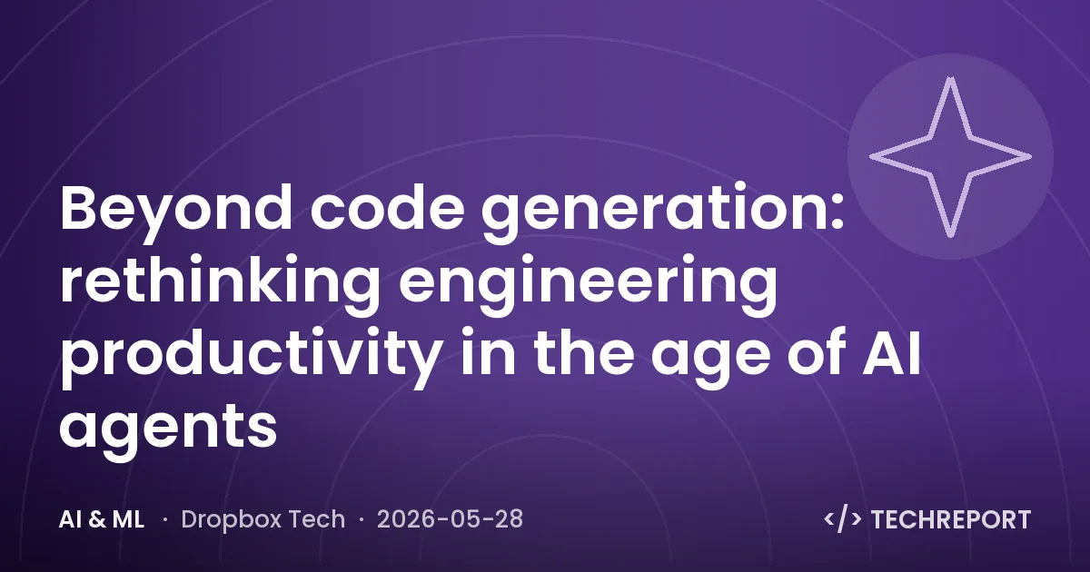 AI & ML — Beyond code generation: rethinking engineering productivity in the age of AI agents