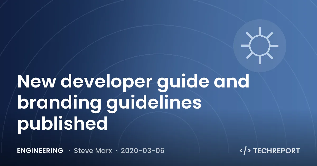 Engineering — New developer guide and branding guidelines published