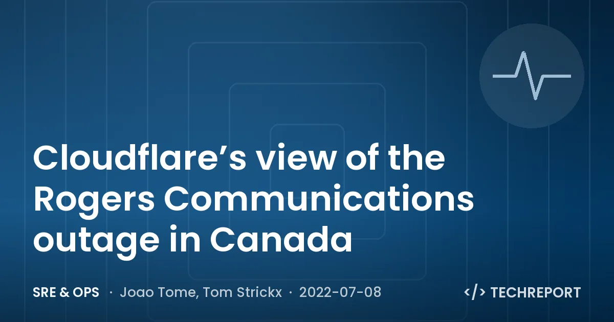 SRE & Ops — Cloudflare’s view of the Rogers Communications outage in Canada